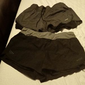 2 pair Large Avia running shorts with bike liner